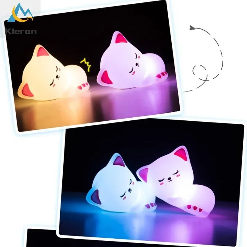 Luz de Presença Gatinho em Silicone Macio