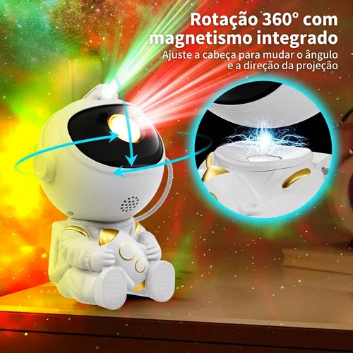 Projetor de Galáxia Astronauta LED - Luz de Estrelas Inteligente