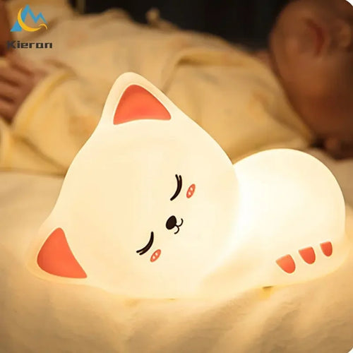 Luz de Presença Gatinho em Silicone Macio