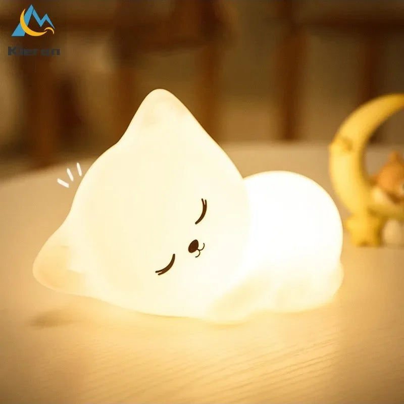 Luz de Presença Gatinho em Silicone Macio