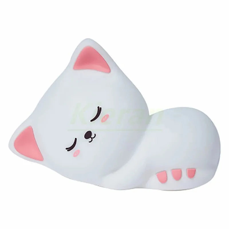 Luz de Presença Gatinho em Silicone Macio