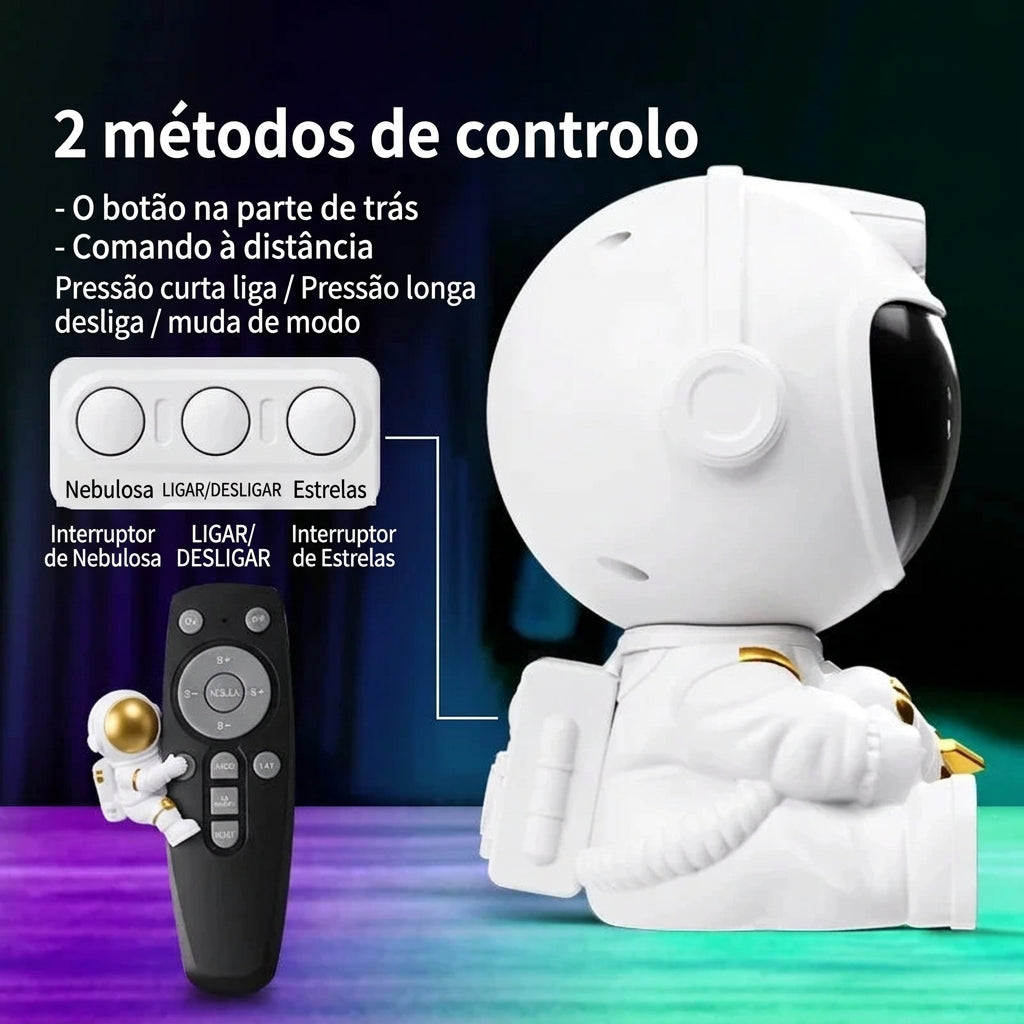 Projetor de Galáxia Astronauta LED - Luz de Estrelas Inteligente