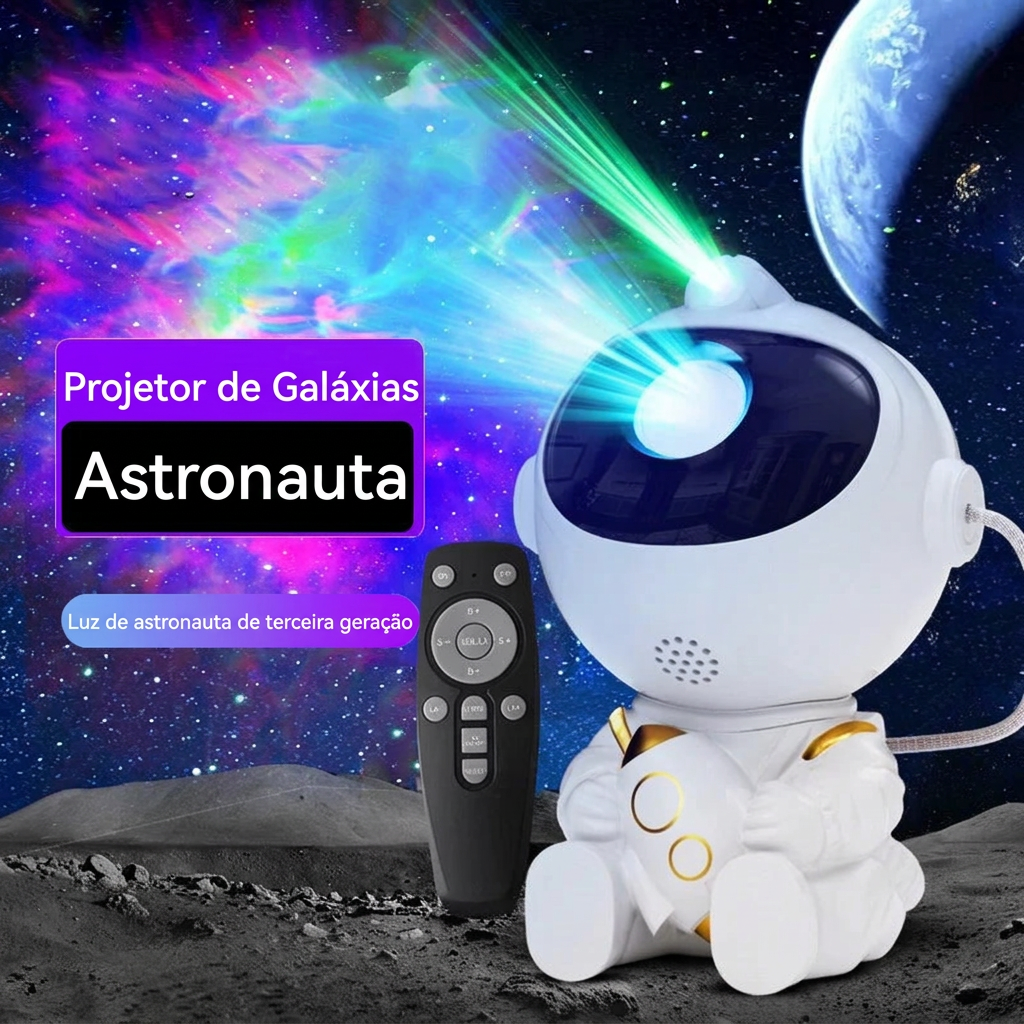 Projetor de Galáxia Astronauta LED - Luz de Estrelas Inteligente